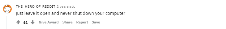 Leave Computer On - Reddit